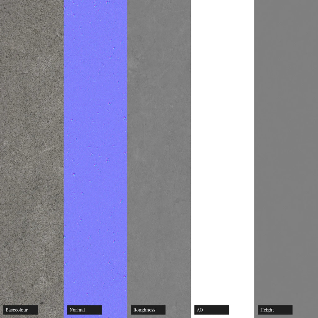 Decorative Architectural Cast Concrete PBR Texture - Example Scene Visualization | Superellipse