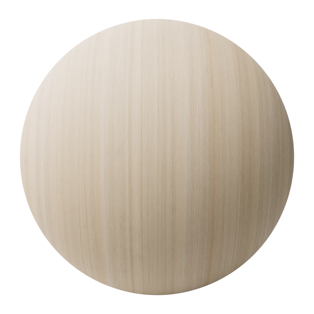 Ash Rift Sawn Natural Veneer Wood PBR Texture - Sphere Swatch Preview | Superellipse