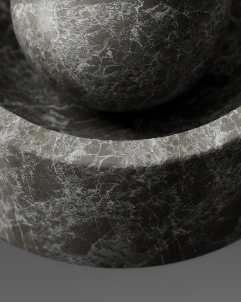 Honed Ash Grey Marble Slab PBR Texture - Example Scene Visualization | Superellipse