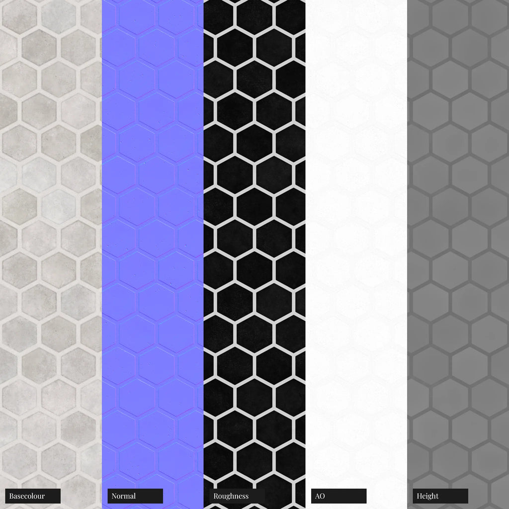 Hoxton Contemporary White Brickbond Tile PBR Texture - Example Scene Visualization | Superellipse