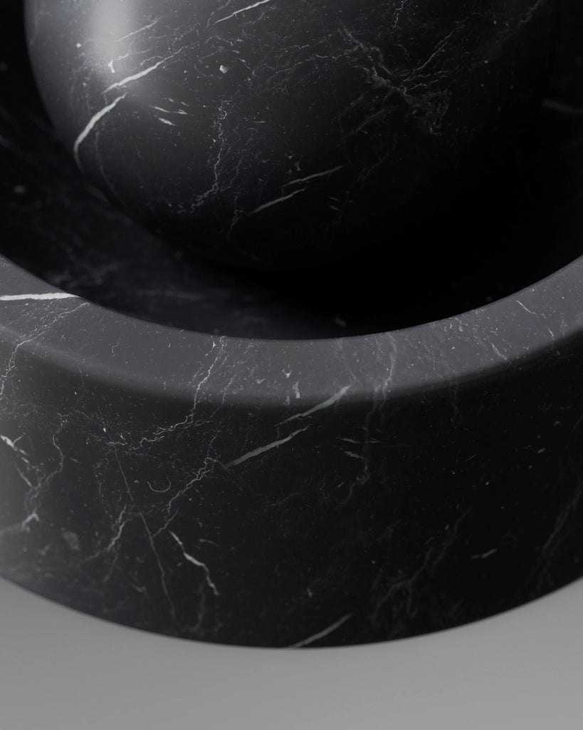 Nero Marquina Honed Marble Slab PBR Texture - Example Scene Visualization | Superellipse