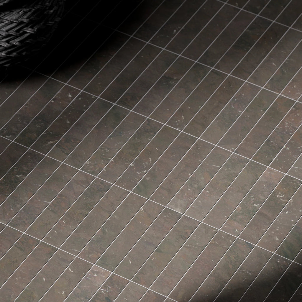 Breccia Imperiale Quartzite Slim Stacked Tile PBR Texture - Example Scene Visualization | Superellipse