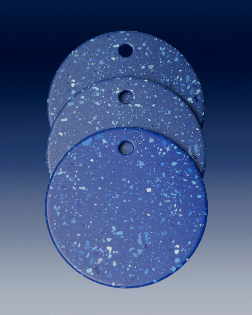 Mixed Blues Terrazzo Plastic PBR Texture - Example Scene Visualization | Superellipse