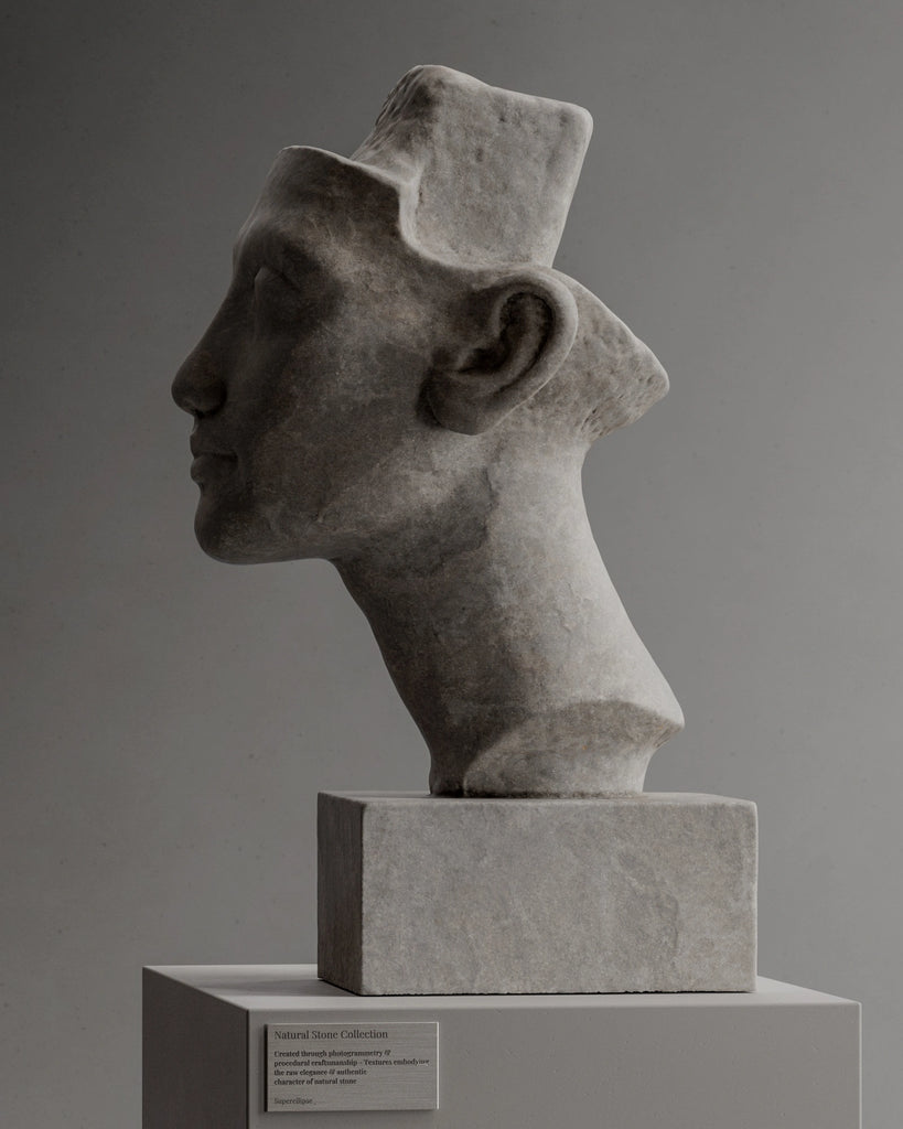 Light Grey Limestone Slab PBR Texture - Example Scene Visualization | Superellipse