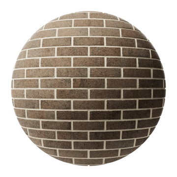 Yorkshire Clinker Wirecut Brick Running Bond PBR Texture - Sphere Swatch Preview | Superellipse