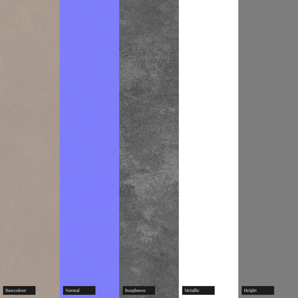 Bespoke Sandstone Natural Leather PBR Texture - Example Scene Visualization | Superellipse