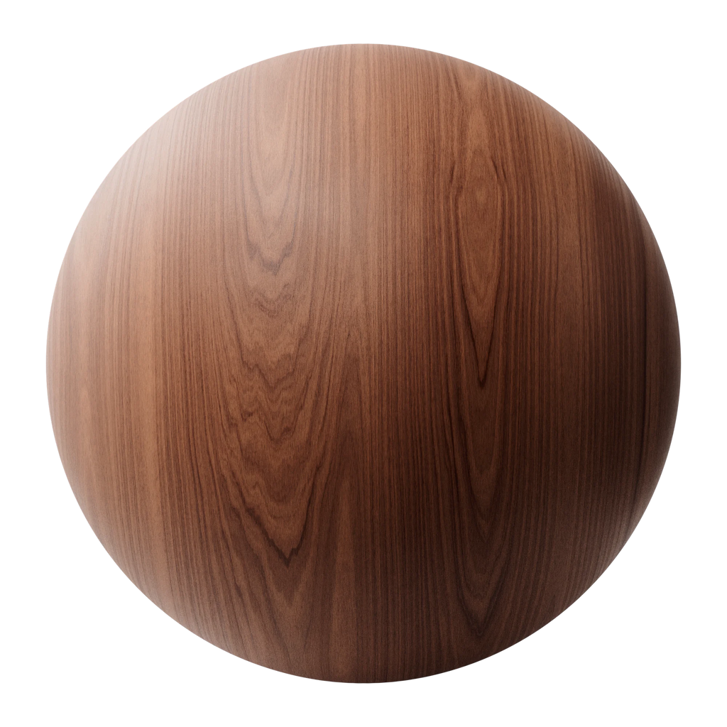 Australian Red Mahogany Crown Cut Veneer Wood PBR Texture - Sphere Swatch Preview | Superellipse