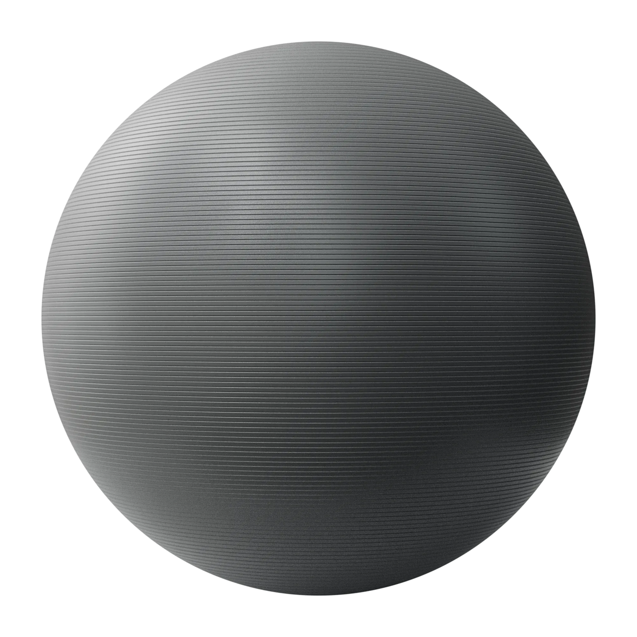 Groove Fluted Gunmetal Grey Plastic PBR Texture - Sphere Swatch Preview | Superellipse