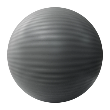 Groove Fluted Gunmetal Grey Plastic PBR Texture - Sphere Swatch Preview | Superellipse