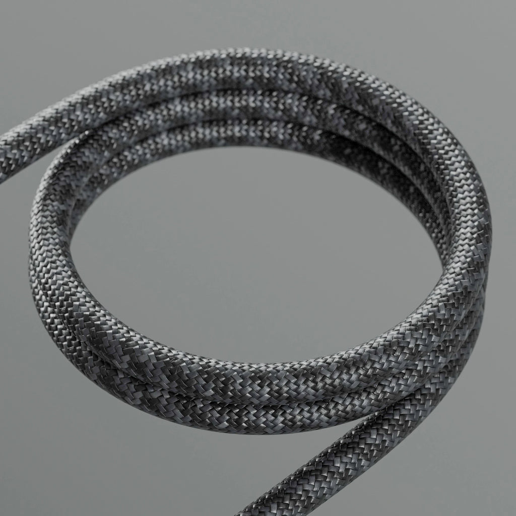 Utilitarian Technical Grey Braided Cord PBR Texture - Example Scene Visualization | Superellipse