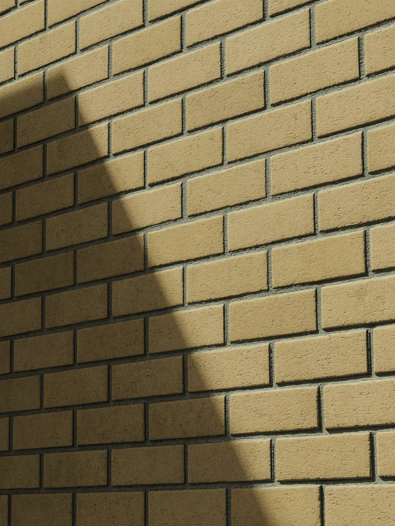 Rosemont Buff Yellow Smooth Running Bond Brick PBR Texture - Example Scene Visualization | Superellipse