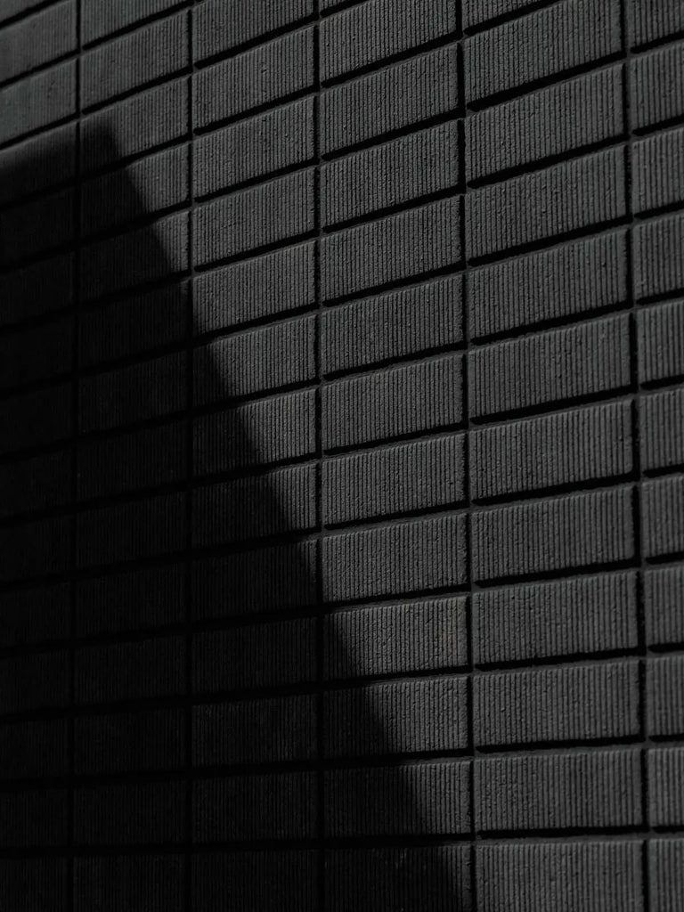Grooved Dark Ash Brick Stack Bond PBR Texture - Example Scene Visualization | Superellipse