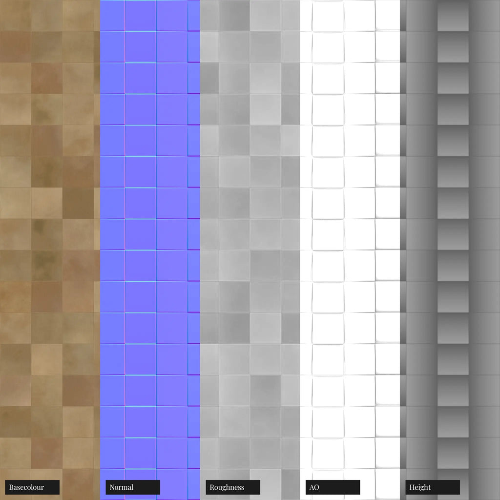 Oxidised Brass 3D Metal Panel PBR Texture - Example Scene Visualization | Superellipse