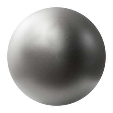 Rough Brushed Aluminium Metal PBR Texture - Sphere Swatch Preview | Superellipse