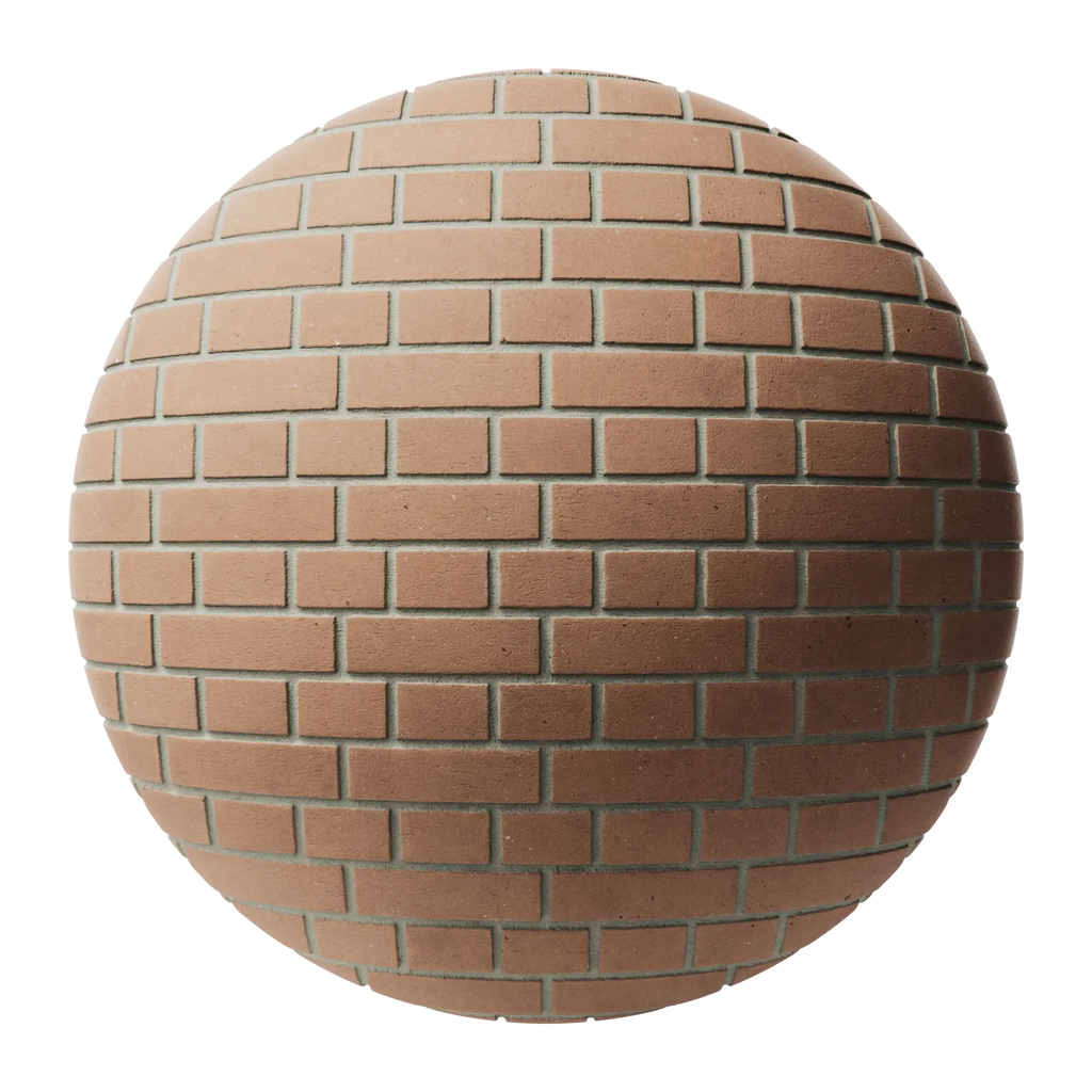 Riverdale Smooth Red English Bond Brick PBR Texture - Sphere Swatch Preview | Superellipse