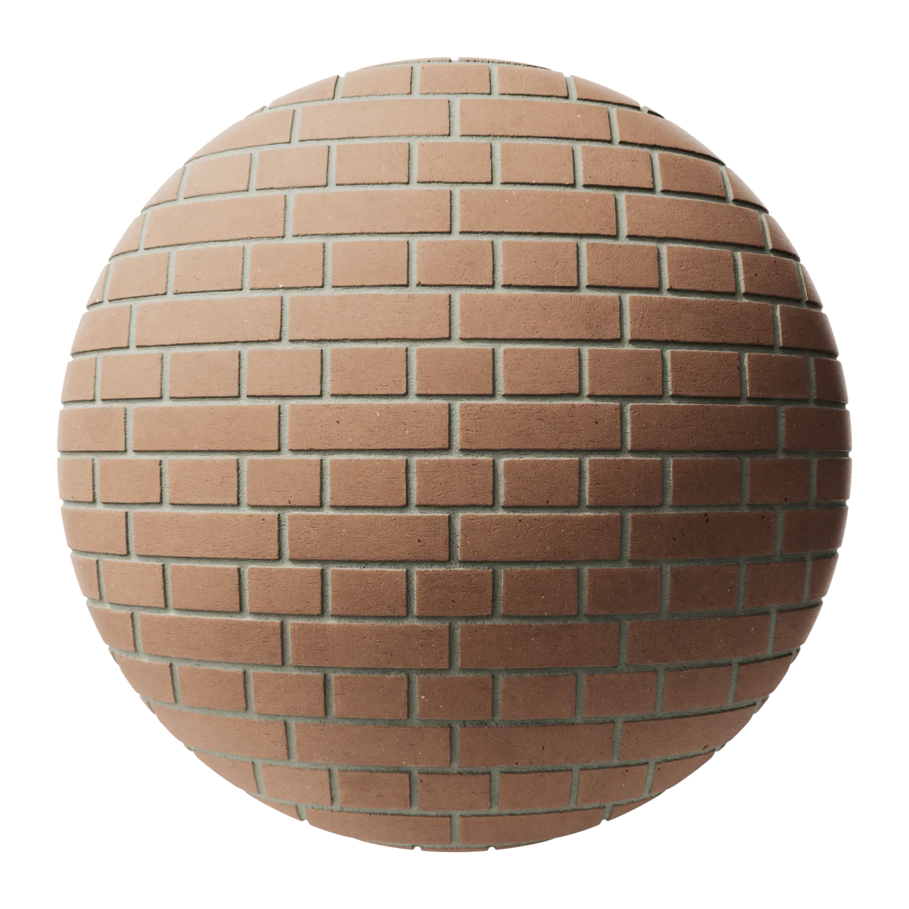 Riverdale Smooth Red English Bond Brick PBR Texture - Sphere Swatch Preview | Superellipse