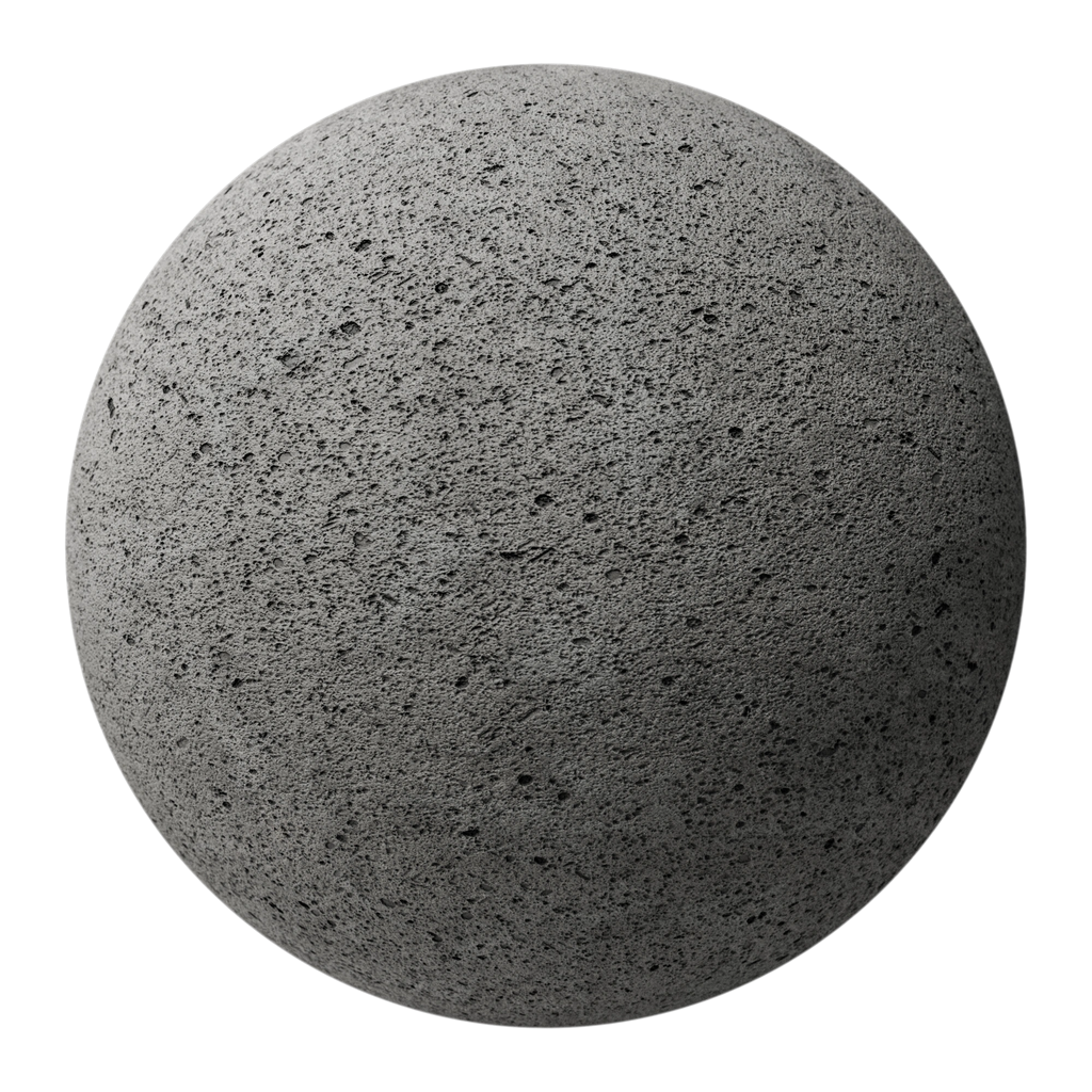 Portugal Grey Fine Pit Limestone PBR Texture - Sphere Swatch Preview | Superellipse