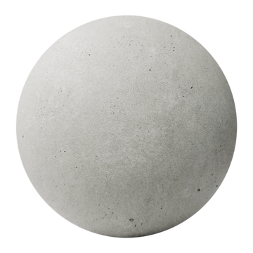 Rough Hand Poured Cast Concrete PBR Texture - Sphere Swatch Preview | Superellipse
