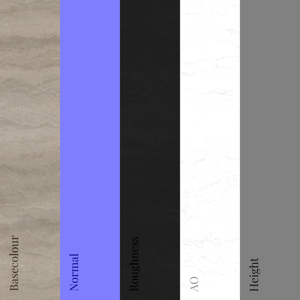 Polished Travertine PBR Texture - Example Scene Visualization | Superellipse