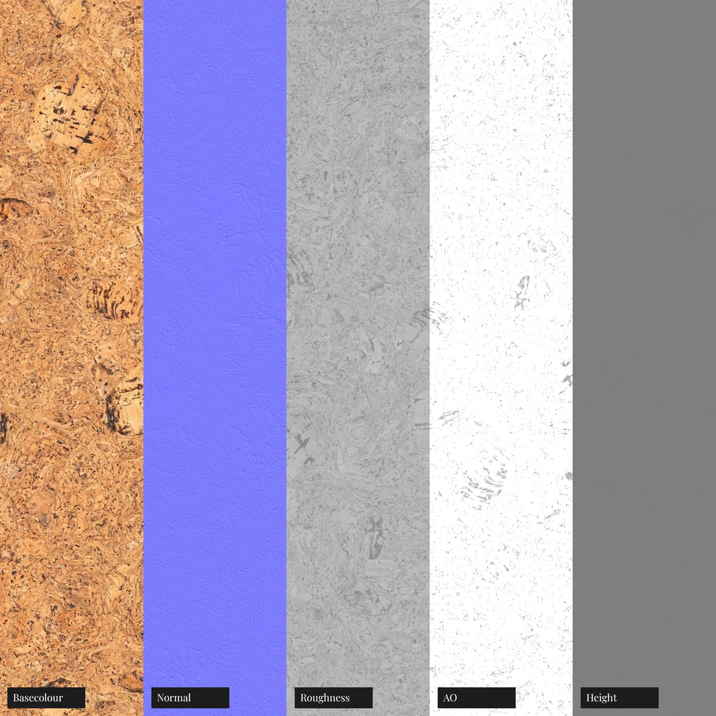 Natural Cork PBR Texture - Example Scene Visualization | Superellipse