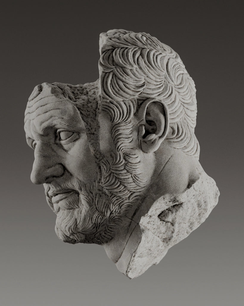 Ash Grey Sandblasted Limestone PBR Texture - Example Scene Visualization | Superellipse