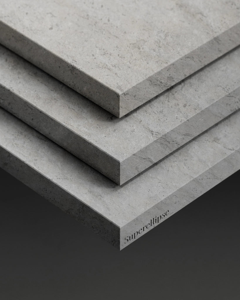 Ash Grey Natural Cut Limestone PBR Texture - Example Scene Visualization | Superellipse