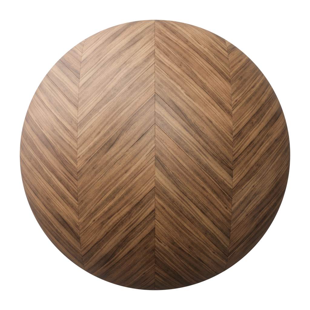 Teak Chevron Wood Floor PBR Texture - Sphere Swatch Preview | Superellipse