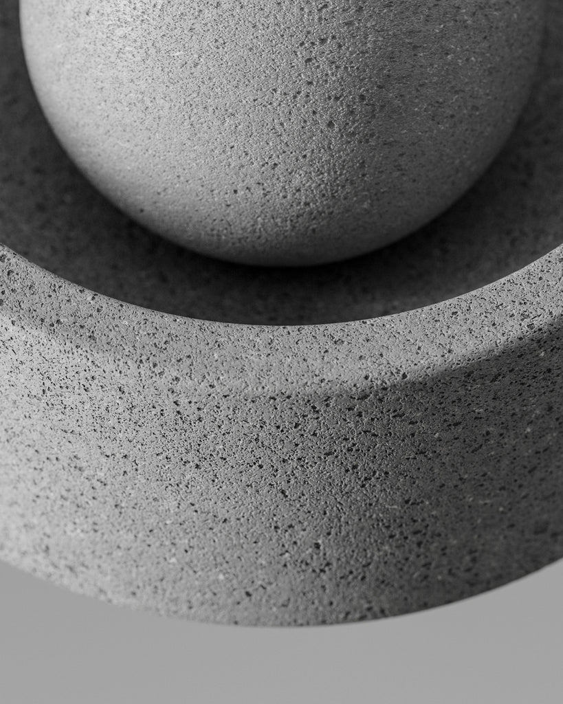 Vesicular Basalt Stone Light Grey PBR Texture - Example Scene Visualization | Superellipse