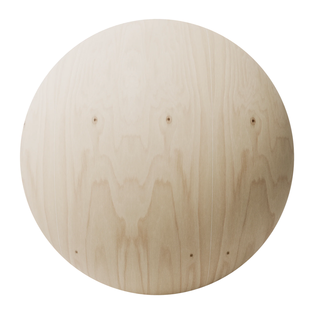 Plywood Book Matched Wood Veneer PBR Texture - Sphere Swatch Preview | Superellipse