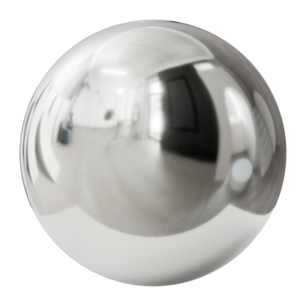 Polished Silver Metal PBR Texture - Sphere Swatch Preview | Superellipse