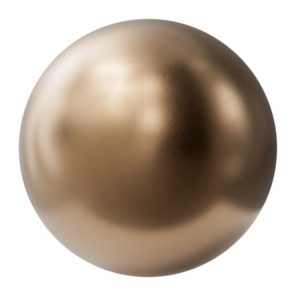 Fine Crosshatch Brushed Copper Metal PBR Texture - Sphere Swatch Preview | Superellipse