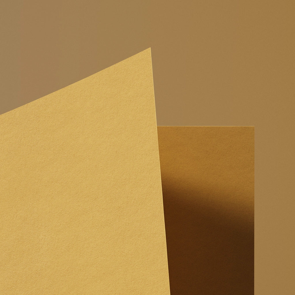Textured Citrine Yellow 270gsm Paper PBR Texture - Example Scene Visualization | Superellipse