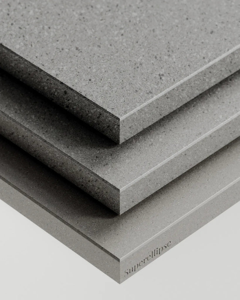 Light Ash Grey Honed Granite Slab PBR Texture - Example Scene Visualization | Superellipse