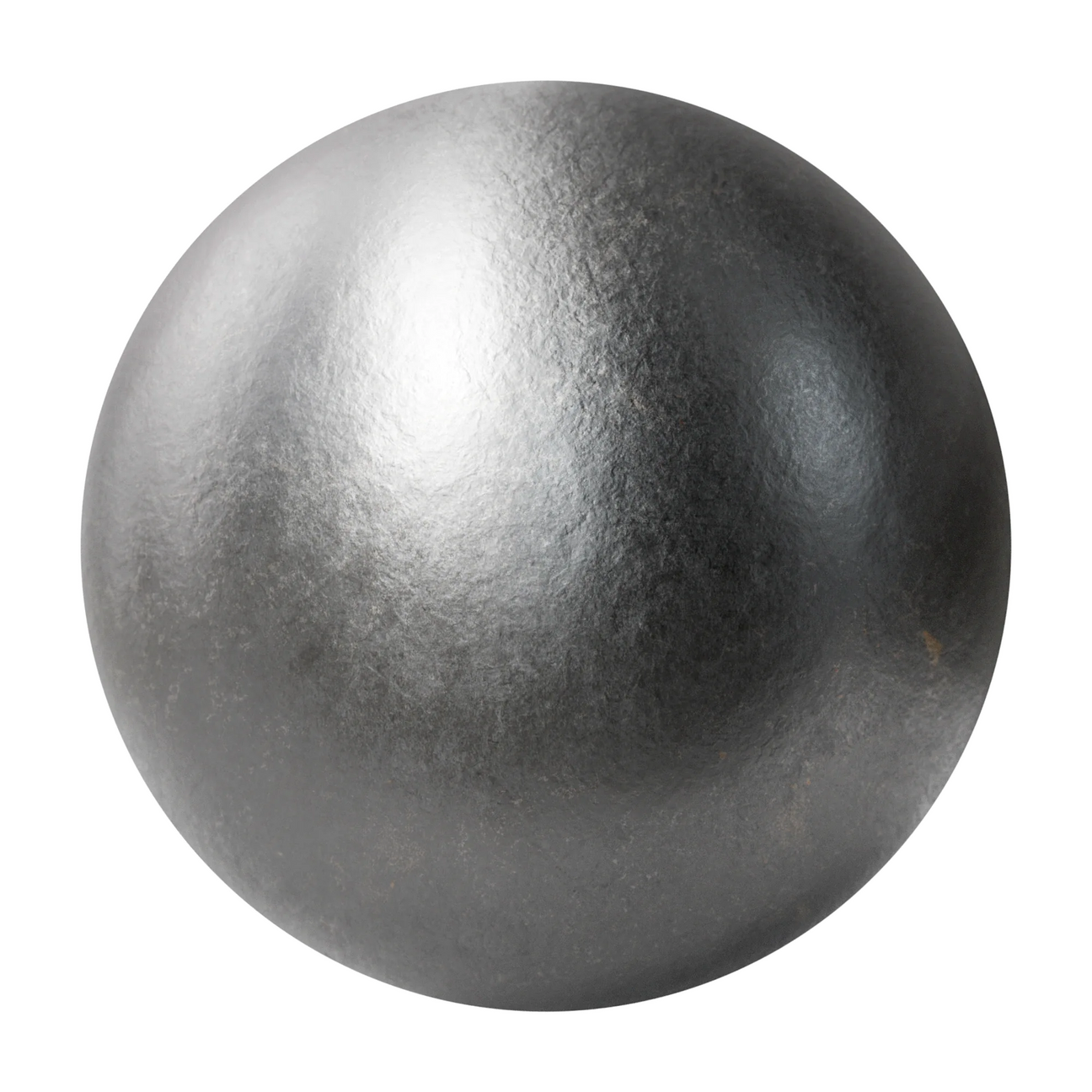 Rustic Industrial Cast Iron Metal PBR Texture - Sphere Swatch Preview | Superellipse