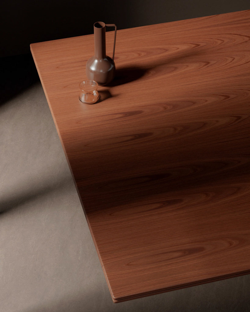 Australian Red Mahogany Book Matched Veneer Wood PBR Texture - Example Scene Visualization | Superellipse