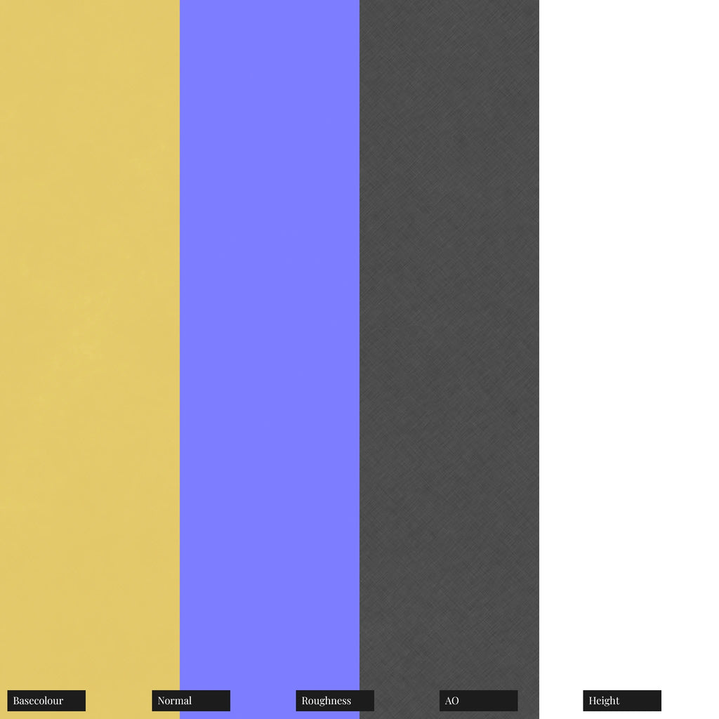 Fine Crosshatch Brushed Brass Metal PBR Texture - Example Scene Visualization | Superellipse