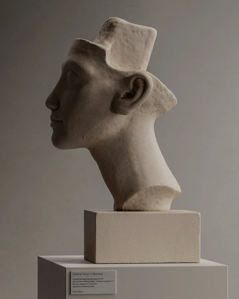 Fine Sandblasted Travertine PBR Texture - Example Scene Visualization | Superellipse