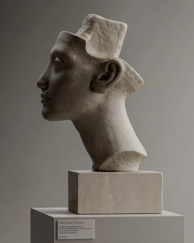 Honed Travertine PBR Texture - Example Scene Visualization | Superellipse