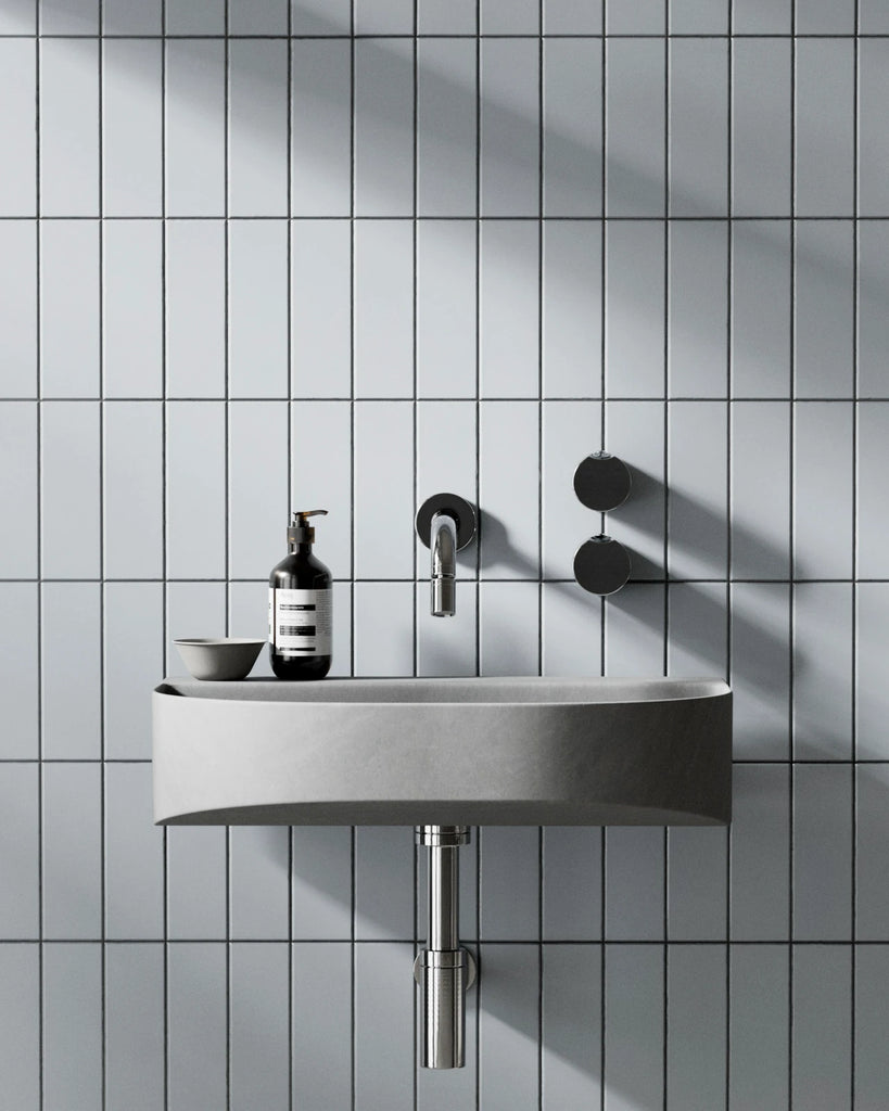 Contemporary Frost Tile Coordinated Grout PBR Texture - Example Scene Visualization | Superellipse