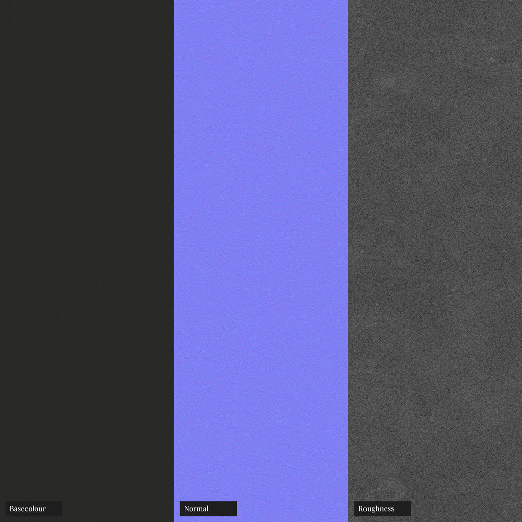 VDI 45 Molded Black Plastic PBR Texture - Example Scene Visualization | Superellipse