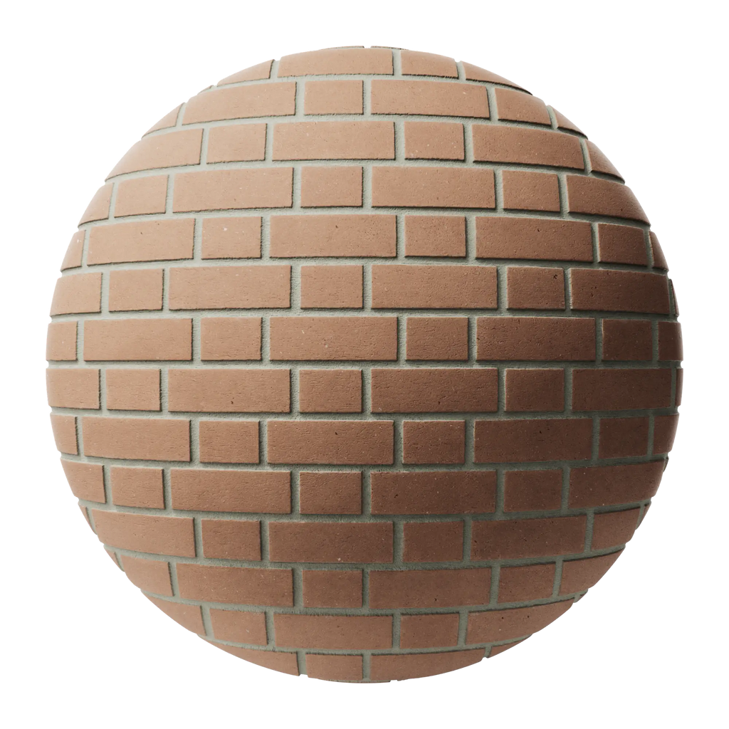 Riverdale Smooth Red Flemish Bond Brick PBR Texture - Sphere Swatch Preview | Superellipse