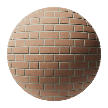 Riverdale Smooth Red Flemish Bond Brick PBR Texture - Sphere Swatch Preview | Superellipse