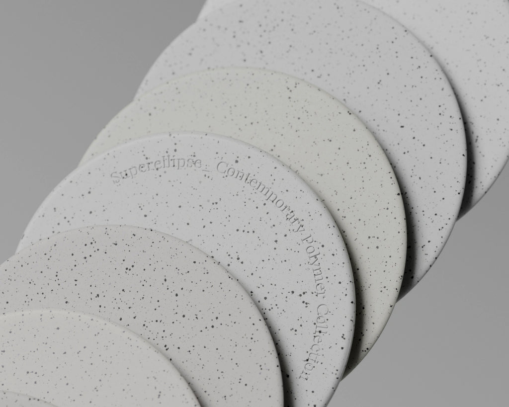 Black Speckled Off White Plastic PBR Texture - Example Scene Visualization | Superellipse