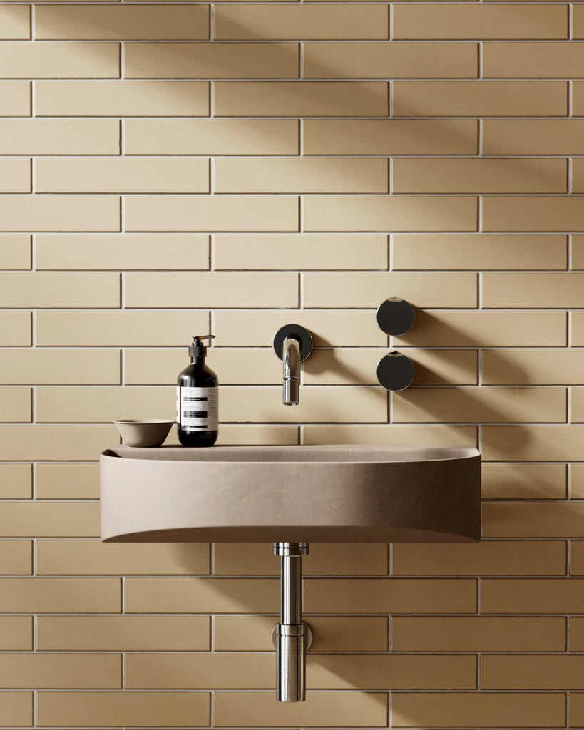 Brickbond Matte Sunlight Yellow Tile PBR Texture - Example Scene Visualization | Superellipse