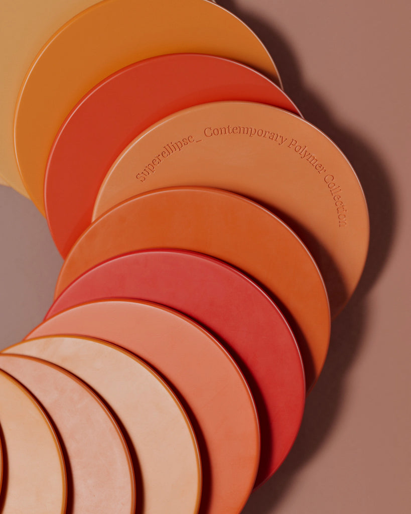 Fluorescent Orange Smudged Plastic PBR Texture - Example Scene Visualization | Superellipse