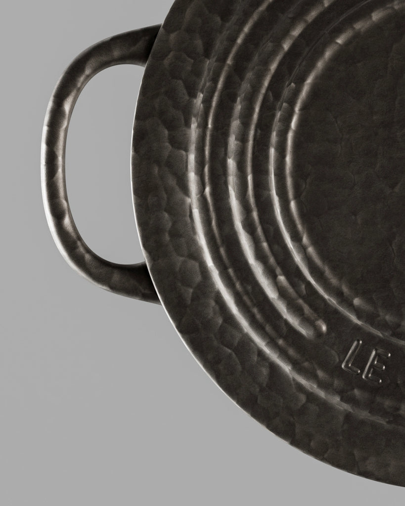 Hammered Cast Iron Metal PBR Texture - Example Scene Visualization | Superellipse