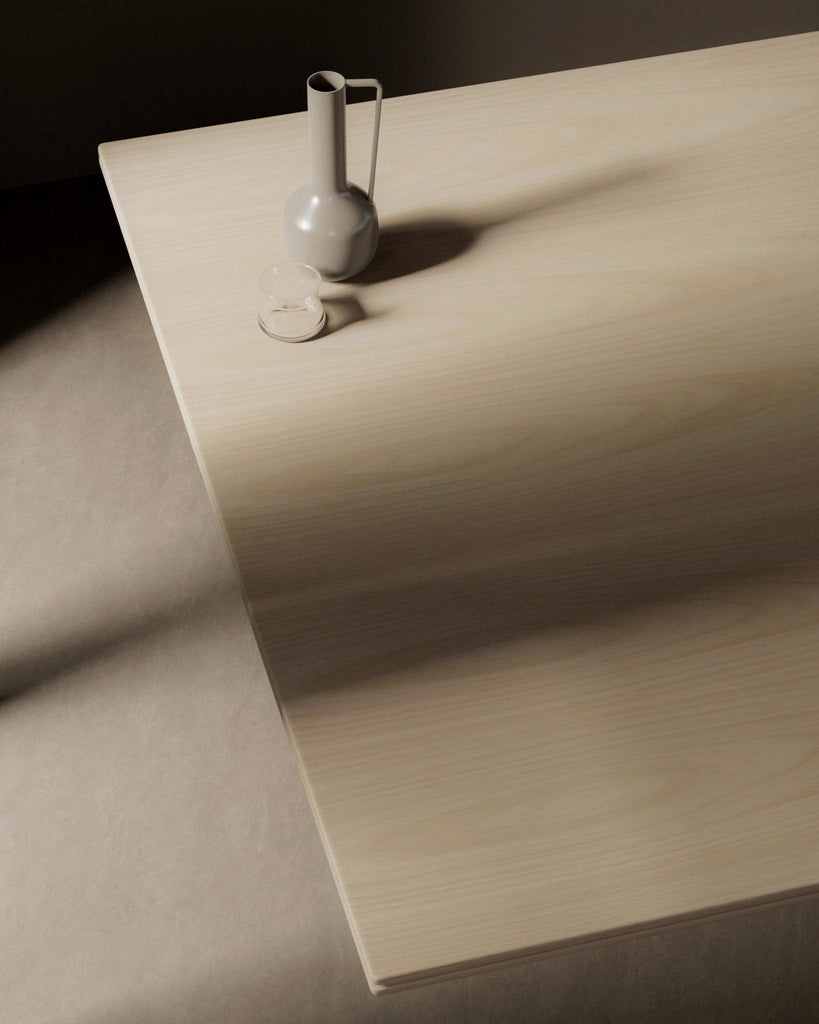 Ash Book Matched Natural Veneer Wood PBR Texture - Example Scene Visualization | Superellipse