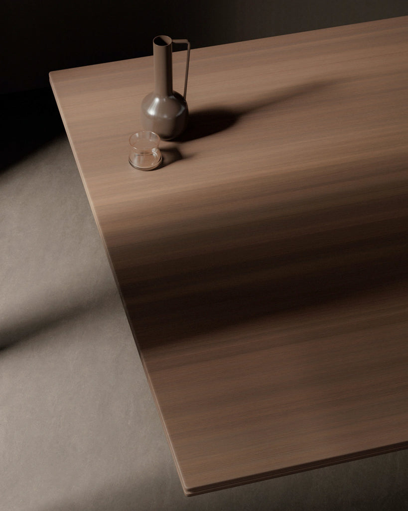 Walnut Rift Sawn Veneer Natural Finish Wood PBR Texture - Example Scene Visualization | Superellipse