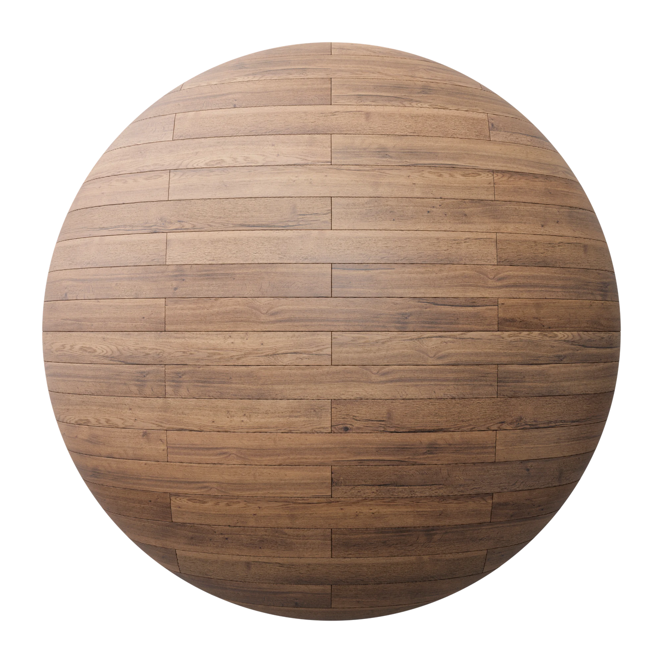 English Chestnut Oak Brick Bond Wood Floor PBR Texture - Sphere Swatch Preview | Superellipse