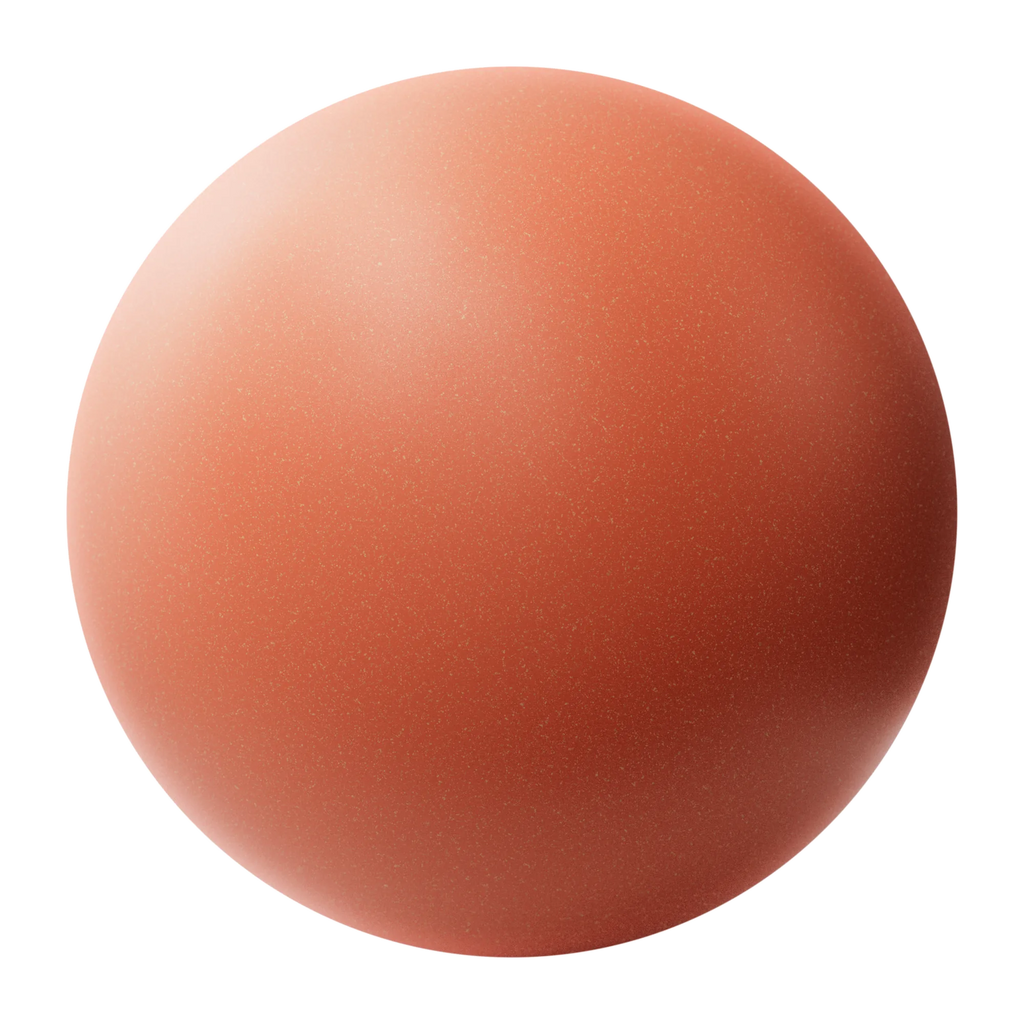 Speckled Vermillion Orange Plastic PBR Texture - Sphere Swatch Preview | Superellipse